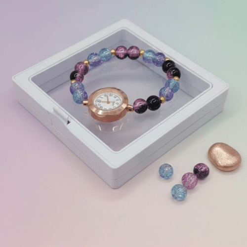 Elegant Beaded Bracelet Watch